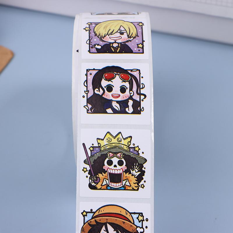 500 de bucăți autocolante de bandă dintr-o bucată de desene animate pentru tot volumul anime autocolante decorative creative de etanșare autocolante de perete autocolante role