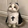 Cat Puppy Pet Cat Halloween Costumes Soft Cat Cosplay Costume Sets Pet Nun Cloak  Halloween Party