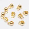 10PCS Brass Crimp End Beads 18K Gold Plated Tip Ball Chain Connector Clasp for DIY Necklace Bracelet Jewelry Making Accessories