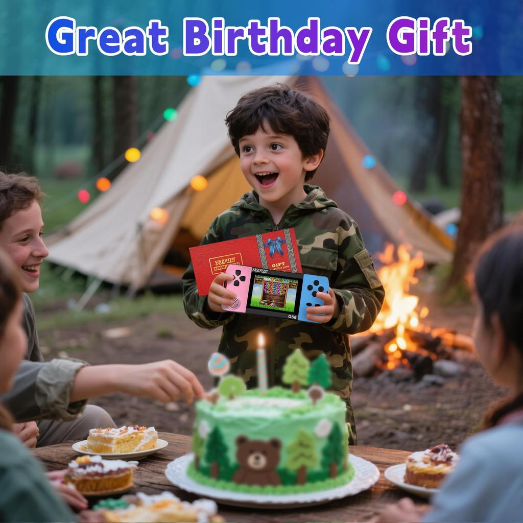 Portable Game Console for Ages 216 Educational No WiFi Instant Rechargeable Lithium Hours of Continuous and Early Ideal Gift for Indoor and Outdoor