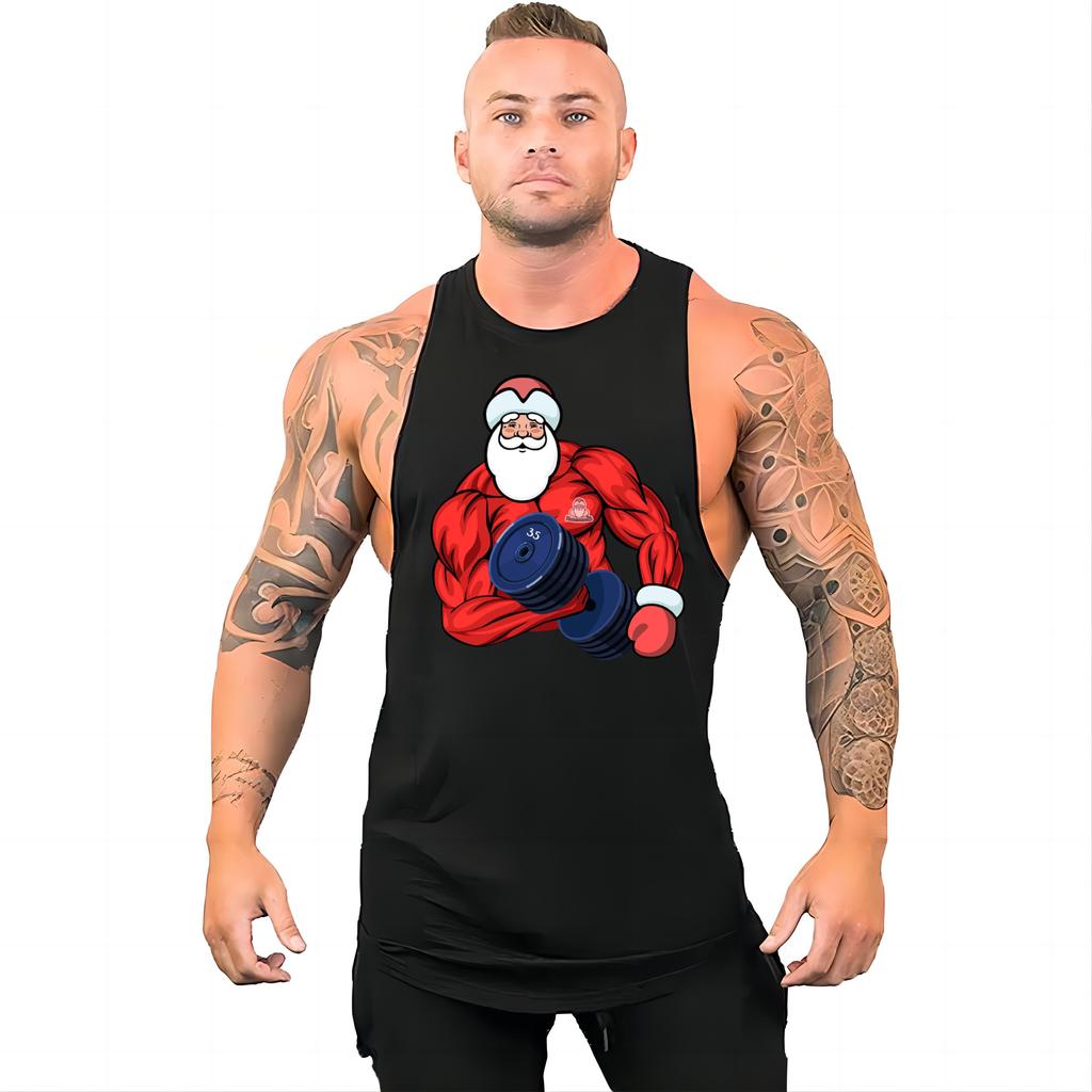 Gym Sports Men's Vest Fashion Multi-color Fun Printed Tracksuit Top Comfortable Lightweight Breathable Quick-drying Vest Top