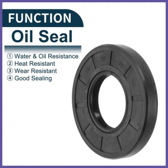 Oil Seal Seal Ring Rotary Shaft Seal NBR Rubber 35x72x10mm Black 5Pcs New