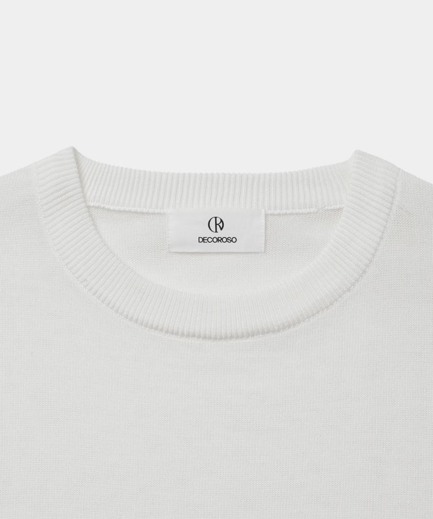 Dekkoloso Summer Cool Touch Round Short Sleeve Knit [Ivory]