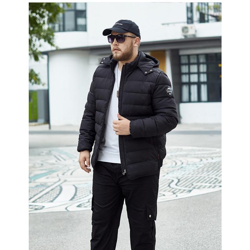Große Größe Männer Winterjacke Dicke Warme Kapuze Männer Parka Baumwolle Polsterung Extra Plus Große Windjacke Lose Männlichen Mantel 12XL 10xl