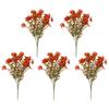 5/12Pcs Fall Artificial Violet Flower Realistic Fake Silk Flower Home