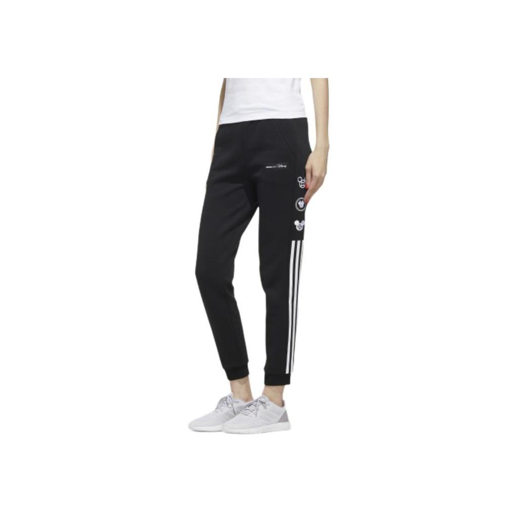 Adidas Neo X Disney Mickey Element Retro Sports Knit Casual Pants Women Bottoms Black GE7782