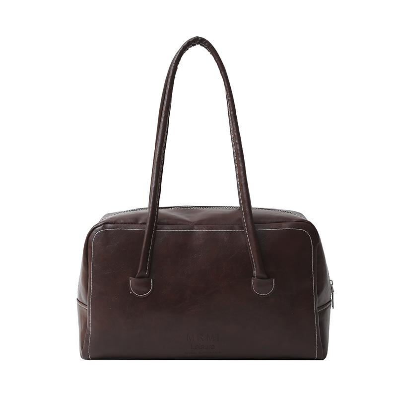 Retro Niche Boston Handbag Bag Women'S High-Value Simple And Versatile Commuter Shoulder Armpit Bag