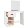 White Makeup Table 95 x 50 x 134 cm Solid Pine Wood