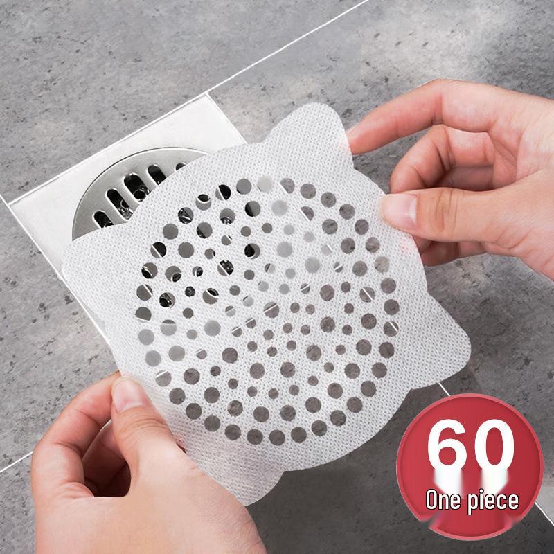 Drain Cover Hair Filter Screen - Disposable Clog Prevention for Bathroom