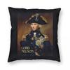 Lord Nelson Admiral Pillowcase Polyester Linen Velvet Pattern Zip Decor Pillow Case Sofa Seater Cushion Cover