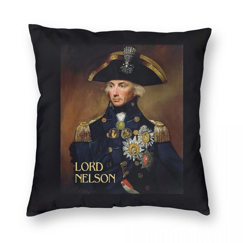 Lord Nelson Admiral Pillowcase Polyester Linen Velvet Pattern Zip Decor Pillow Case Sofa Seater Cushion Cover