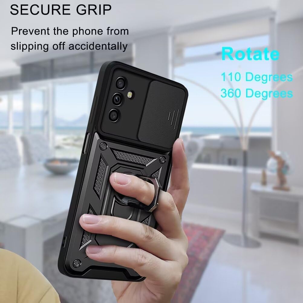 MilitaryArmor Case For Samsung Galaxy M15 M55 5G M14 M34 M54 M23 M33 M53 Cover Lens Protection Ring Stand Holder Coque Fundas