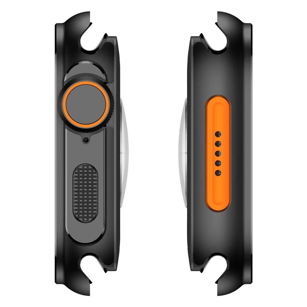 Alloy Case+Stainless Steel Strap For Apple Watch Ultra 2 1 49mm 46mm 45mm 44mm Hollow Out Protective Cover For Iwatch 10 9 8 7 6