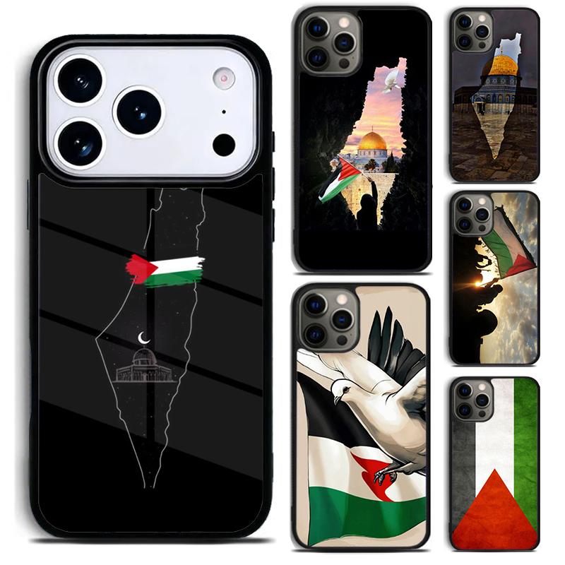 P=alestine Flag Freedom Soft Phone Case for iPhone 17 16 15 Pro Max Air 14 13 12 11 Plus Shockproof Capa Cover