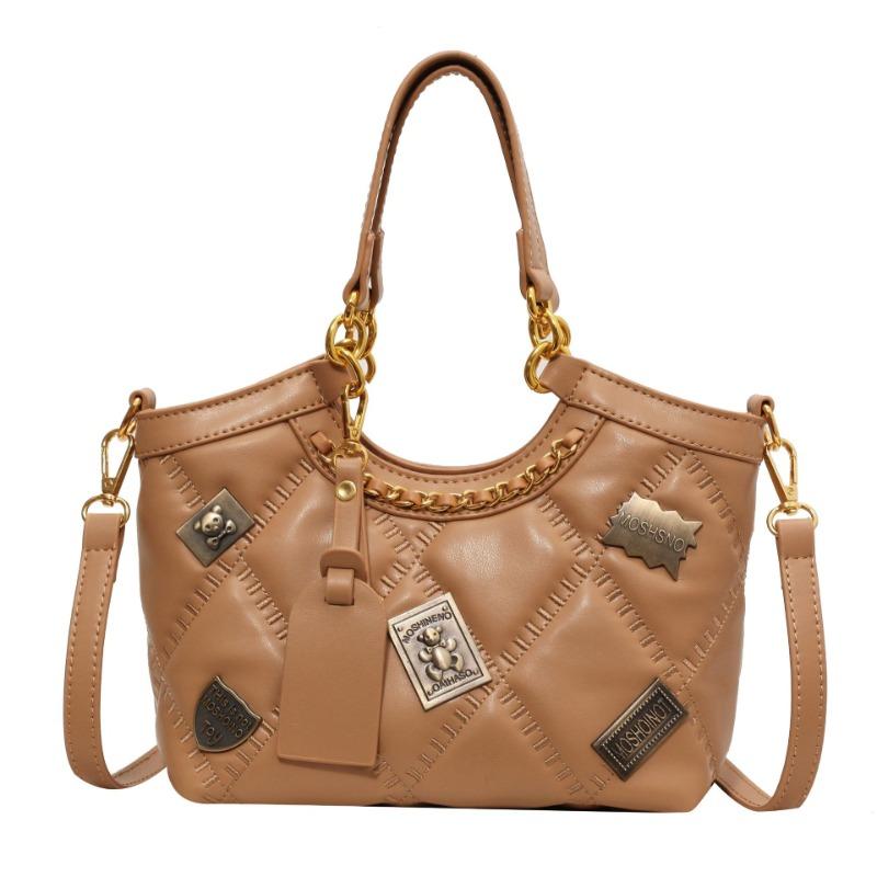 

Premium textured bag women s trendy versatile new niche diamond badge single shoulder messenger bag portable tote bag хаки