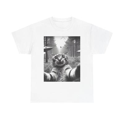 Funny Cat Alien Selfie Graphic T Shirt NEW Cotton Tee Gift