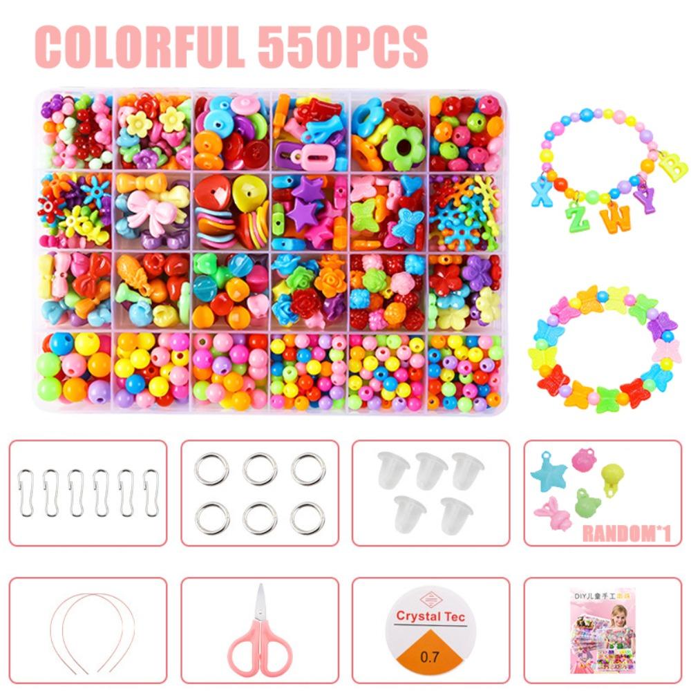 Arts Crafts Kit for Make Bracelets Beads Toys Jewelry Set DIY Making Beads Kit Toy  Children's Toys