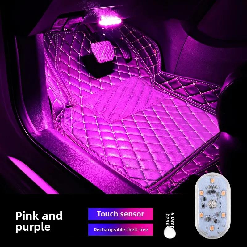 Mini Touch Light for Car USB Rechargeable Led Light Magnetic Reading Lamp Gentle Illumination for Car Floor Trunk Hood
