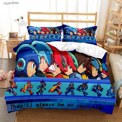 3d Print Cartoon Game Mega Man All Season Duvet Cover Bedding Sets Soft Quilt Cover and Pillowcases For Single_Double_Queen_King