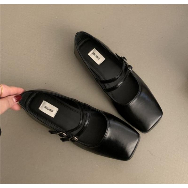 Ny Stil Populær Moteabel Ensfarget Enkel Elegant Casual Ballerinaer Slitesterk Komfortabel Moteabel Damesko Femme