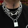 Geometric Rivet Necklace Ins Hip-Hop Punk Gothic Personality Neckchain Fashionable Trendy Men Women Jewelry Accessories