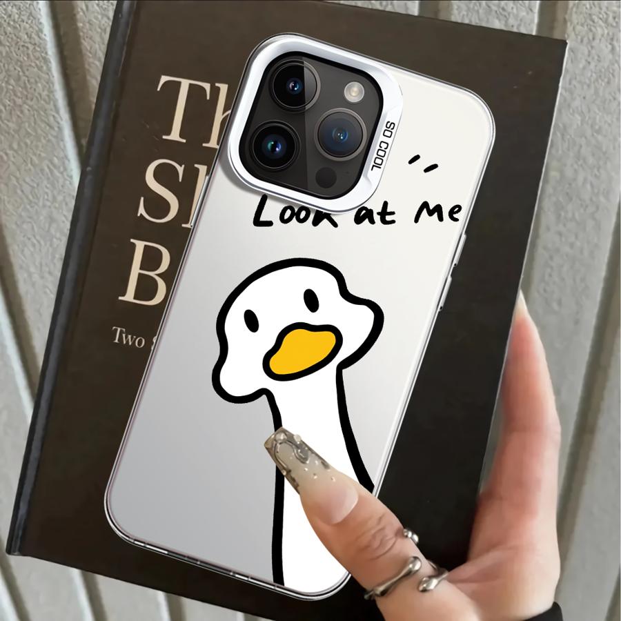 Case for iPhone 17 Pro Max XS 15 Plus 13 Pro 16 12 Air 14 11 XR Back Phone Cover Cute Duck