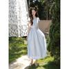 Lu Xiangnan 'Cloud Weaving Spring Serenity' Elegant Blue Summer Maxi Dress