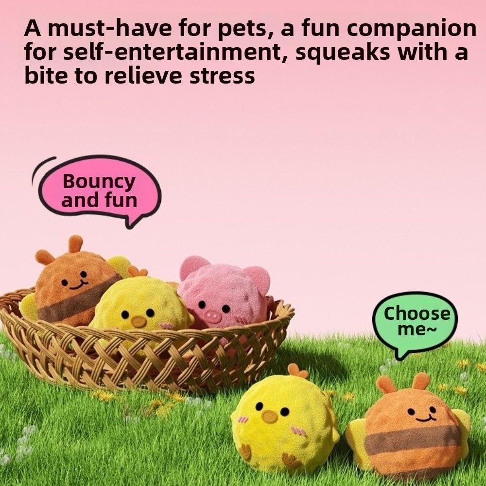 Animal Shape Dog Chew Toy Cartoon Prick Ball Toy Cute Pet Sound Toy  Relieve Boredom