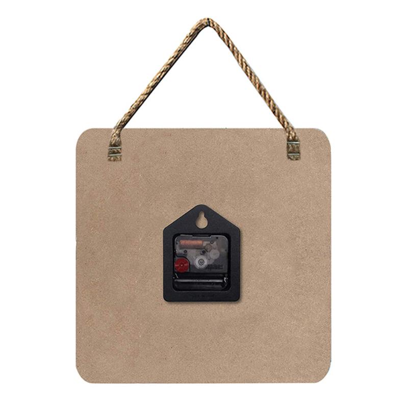 10 Zoll Holz Wanduhr Kreative Retro Quadratische Stille Hängende Uhren Für Schlafzimmer Wohnzimmer Dekor
