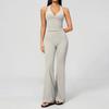 Women Yoga Set 2PCS Sportswear Workout Clothes Athletic Wear Gym Outfits Legging Fitness Bra Crop Top Long Sleeve Sports Suits