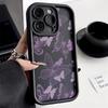 Black Butterfly Silicone Phone Case For iPhone 11 13 14 12 15 17 16 Pro Max XR XS Candy Color Soft Cover