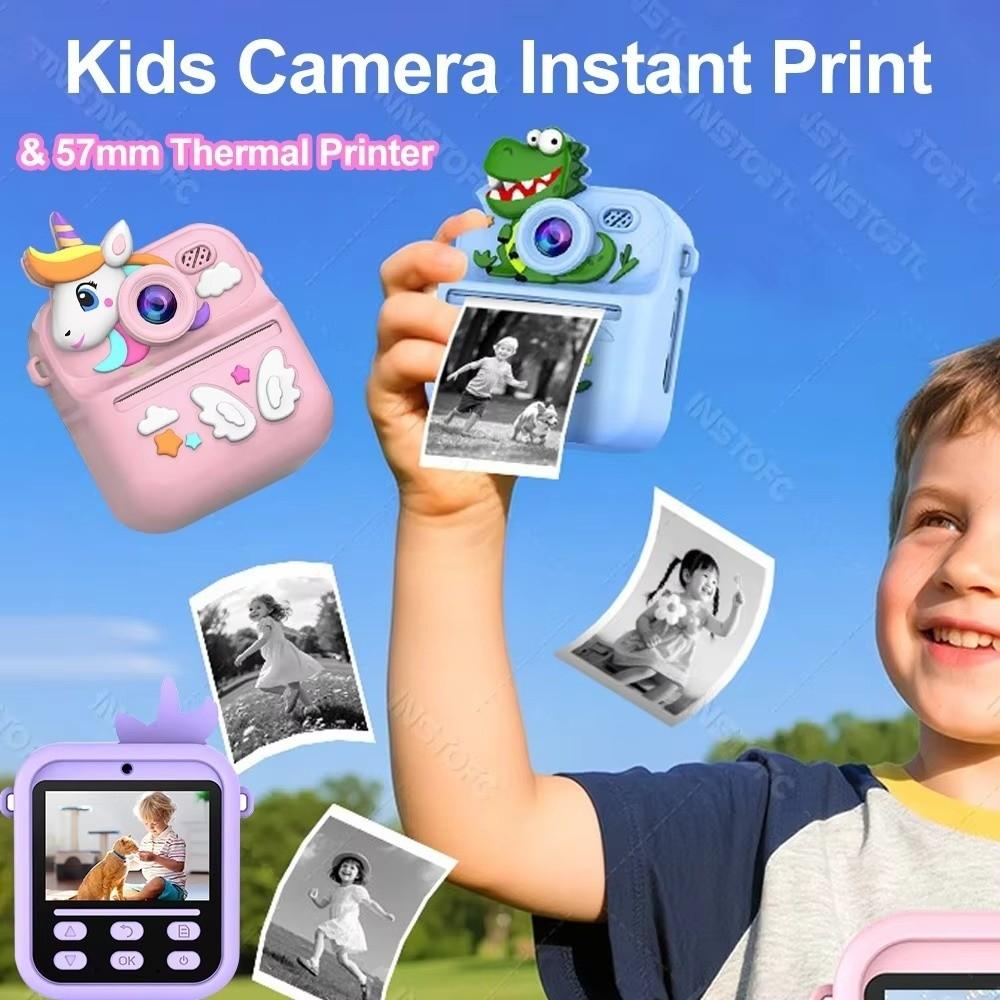 Dual Lens Mini Thermal Printer 1080P HD Digital Photography Camera  Children Video Recorder
