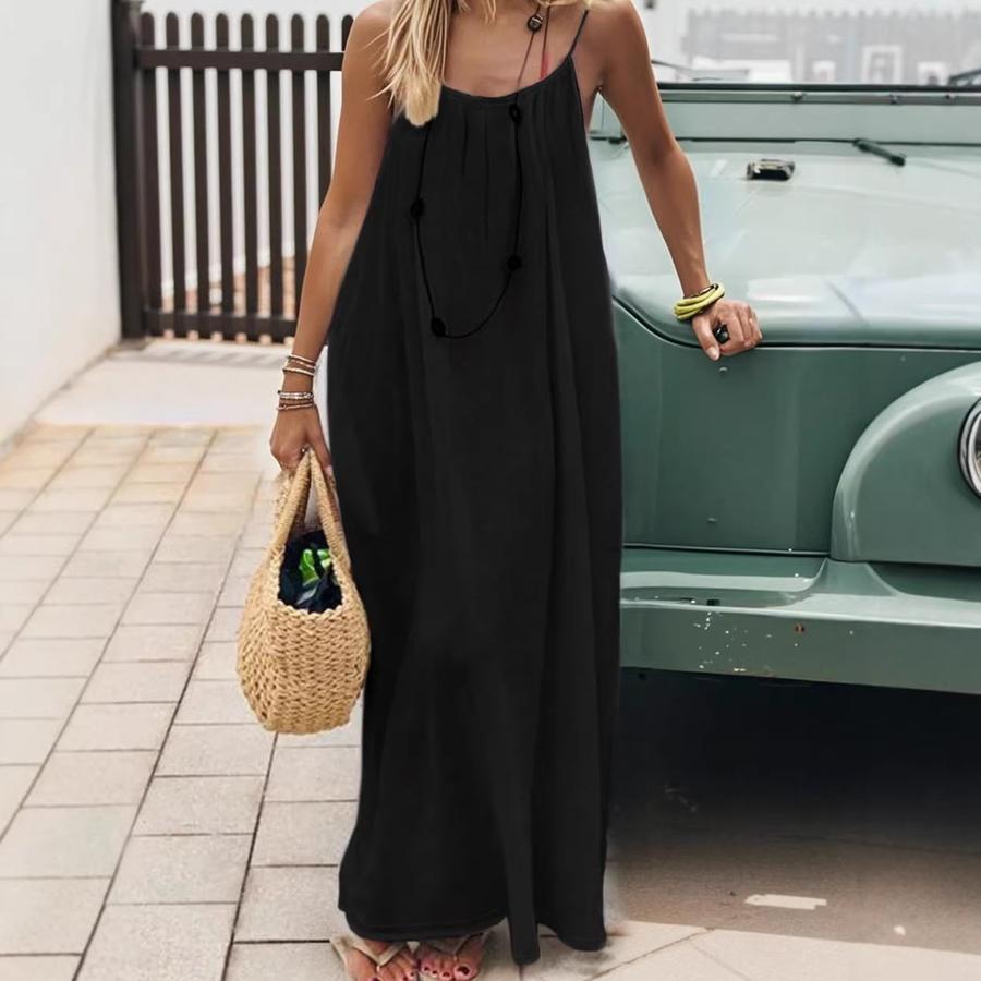 New Women's Strappy Cardigan Loose Backless Home Wear Dress