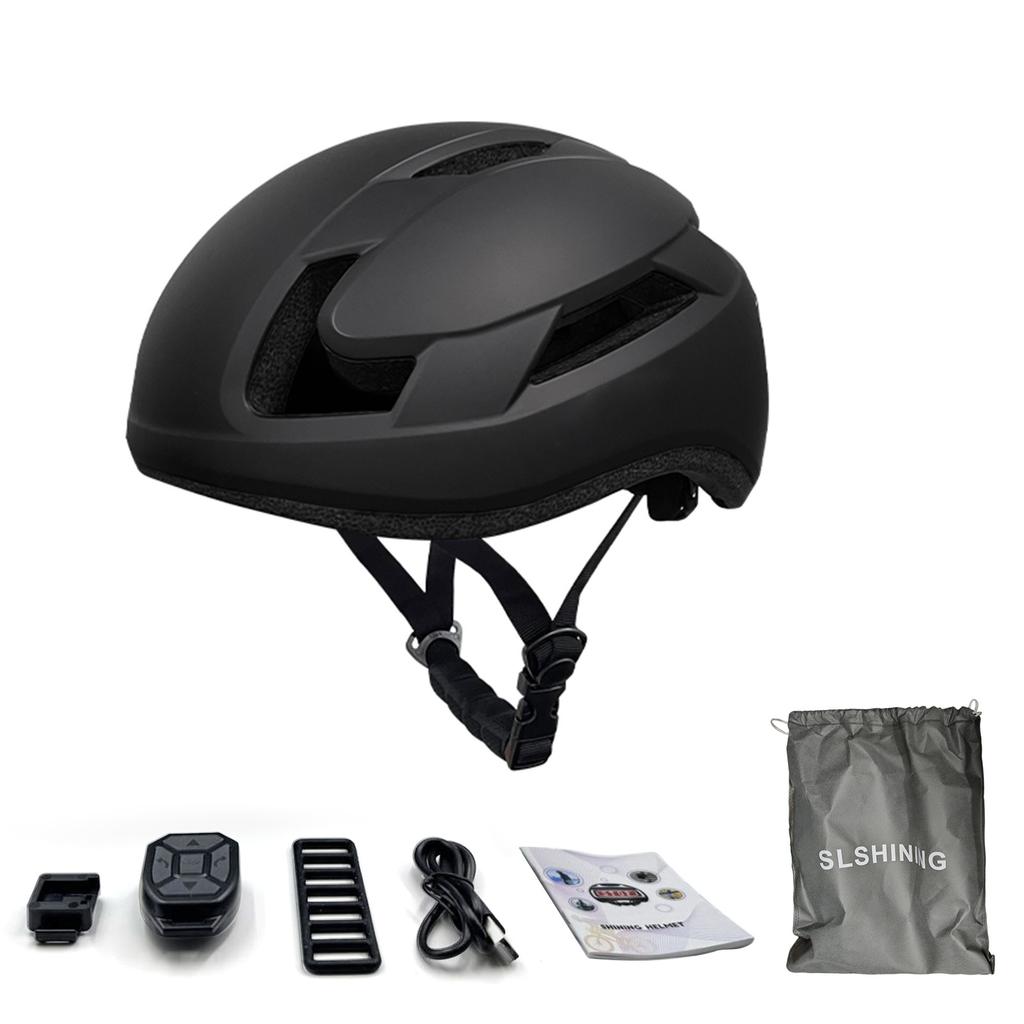 Smart LED Riding Helmet with Signal Light Speedometer Remote Control Support BT App Programming