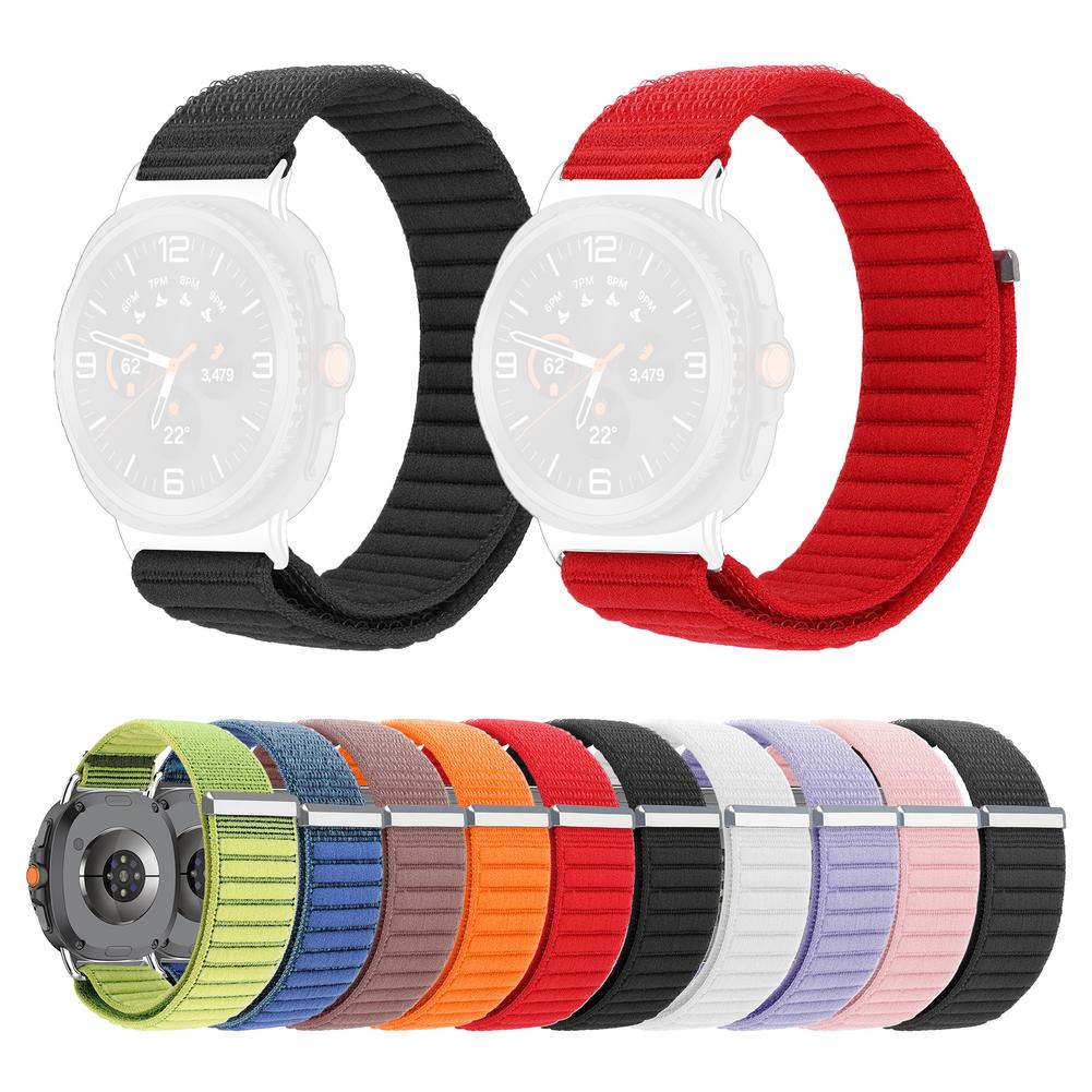 Nylon Watch Strap For Samsung Watch 8 Compatible Magic Tape Nylon Loop Band Classic Adjustable Strap for Smartwatches