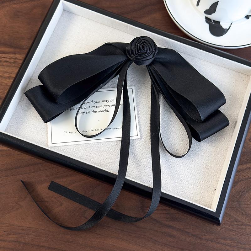 

Ретро Черный Цветок Камелии Лента Заколки для Волос Женские Темпераментные Банты Заколки Леди Вечеринка Зажимы для Волос Украшение Модные Аксессуары