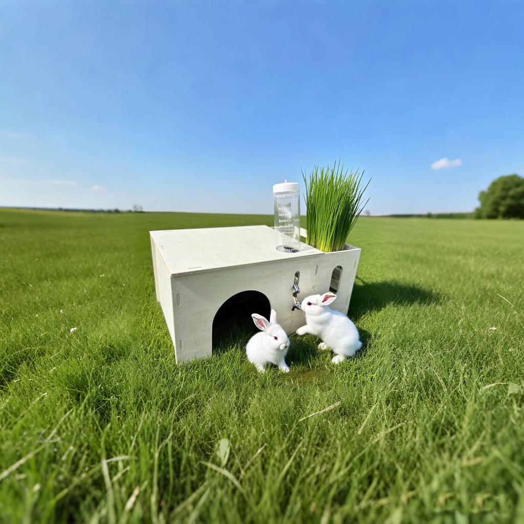 Multifunctional Hay Rack & Water Feeder for Small Pets: Rabbit, Chinchilla, Guinea Pig