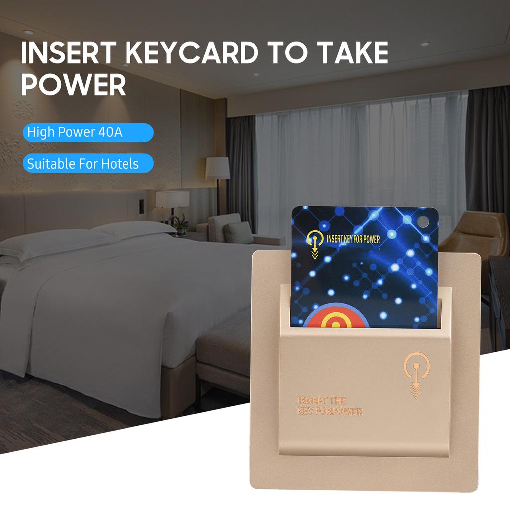 Hotel High power 40A Power Off Energy Saving Saver Mechanical Power Take off Guestroom Insert Keycard to Take Power