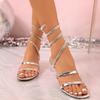 Fashion Crystal Woman Sandals Summer Dress High Heels Rome Shoes Fashion Women Pumps 2025 Trend Flip Flops Travel Party Female Zapatos