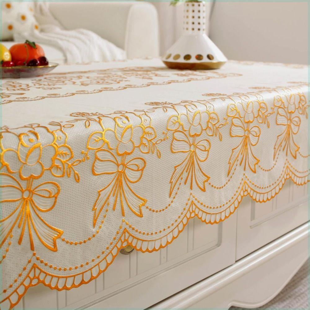 Waterproof Table Cover Oil-proof Table Pad European Style Tablecloth  Table Decorations