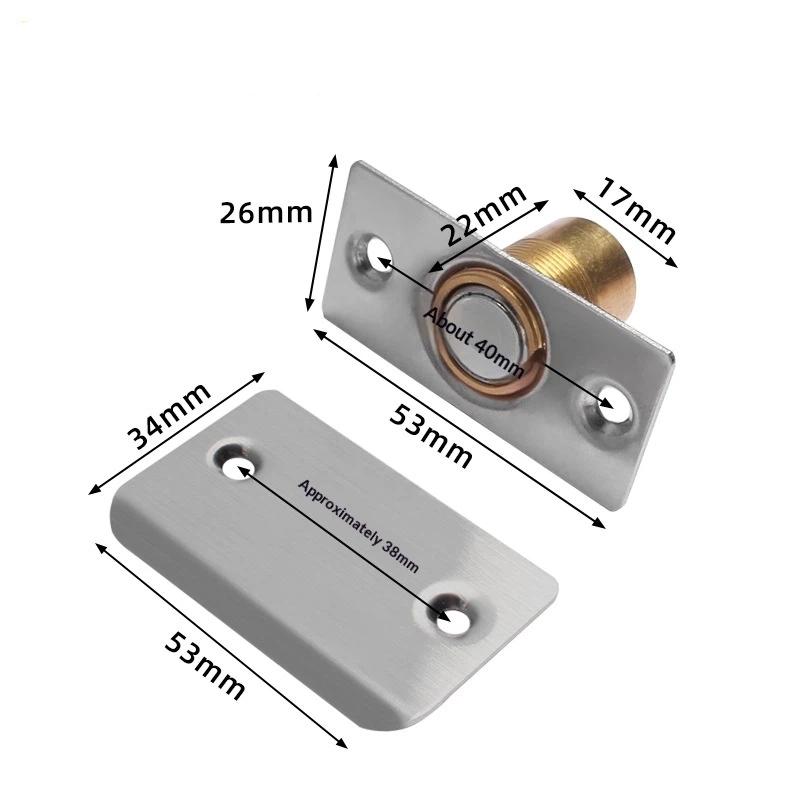 Invisible Magnetic Door Catch Adjustable Strong Magnetic Door Stopper For Hidden Door Cabinet Closet Furniture Hardware
