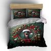 Festive Canine Charm Bedding Sets Duvet Cover Sets Duvet Covers Pillowcases(1*Duvet Cover 2*Pillowcases Without Duvet Insert)