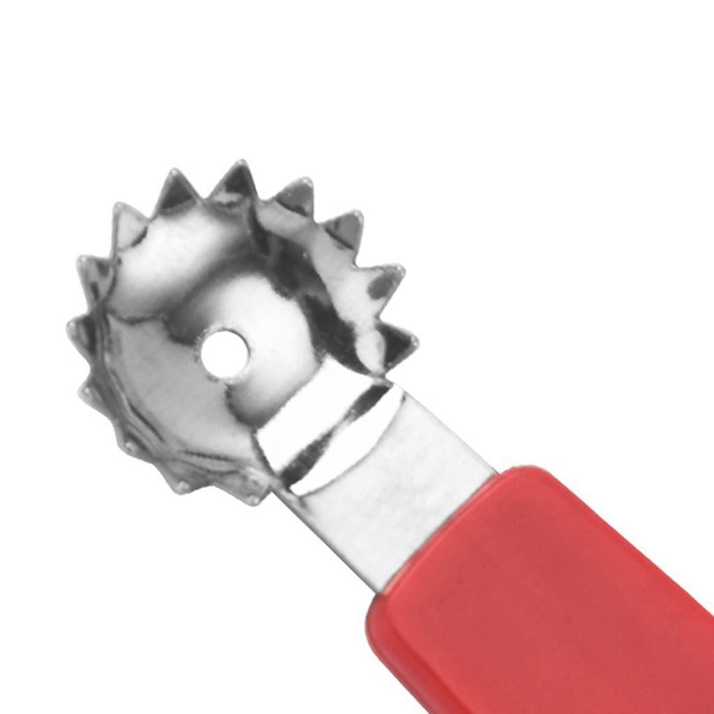 Nerezový nástroj na odstopkování a vykrajování jahod s ergonomickou rukojetí pro odstraňování jádřinců a semen ovoce, kuchyňská nezbytnost