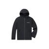 Solid Color Hooded Zipper Thermal Reflective Outdoor Hiking Waterproof Lightweight Jacket Men Jackets Black WE0505-010