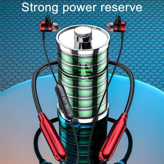 Neckband Earphone Magnetic Noise Reduction IPX5 Waterproof Sport Wireless Bluetooth-compatible Headset for Mobile Phone