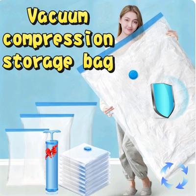 5 Sizes Reusable Vacuum Bags with Hand-Pump Vacuum Compression Sealer Bag Mini Vacuum Sealer Machine for Clothes Organizer
