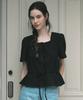 AAU Square Neck Bojo Blouse_Black