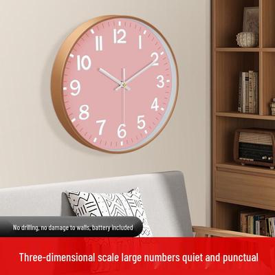 12-Inch Light Luxury Quartz Wall Clock: Simple, Creative Design for Home