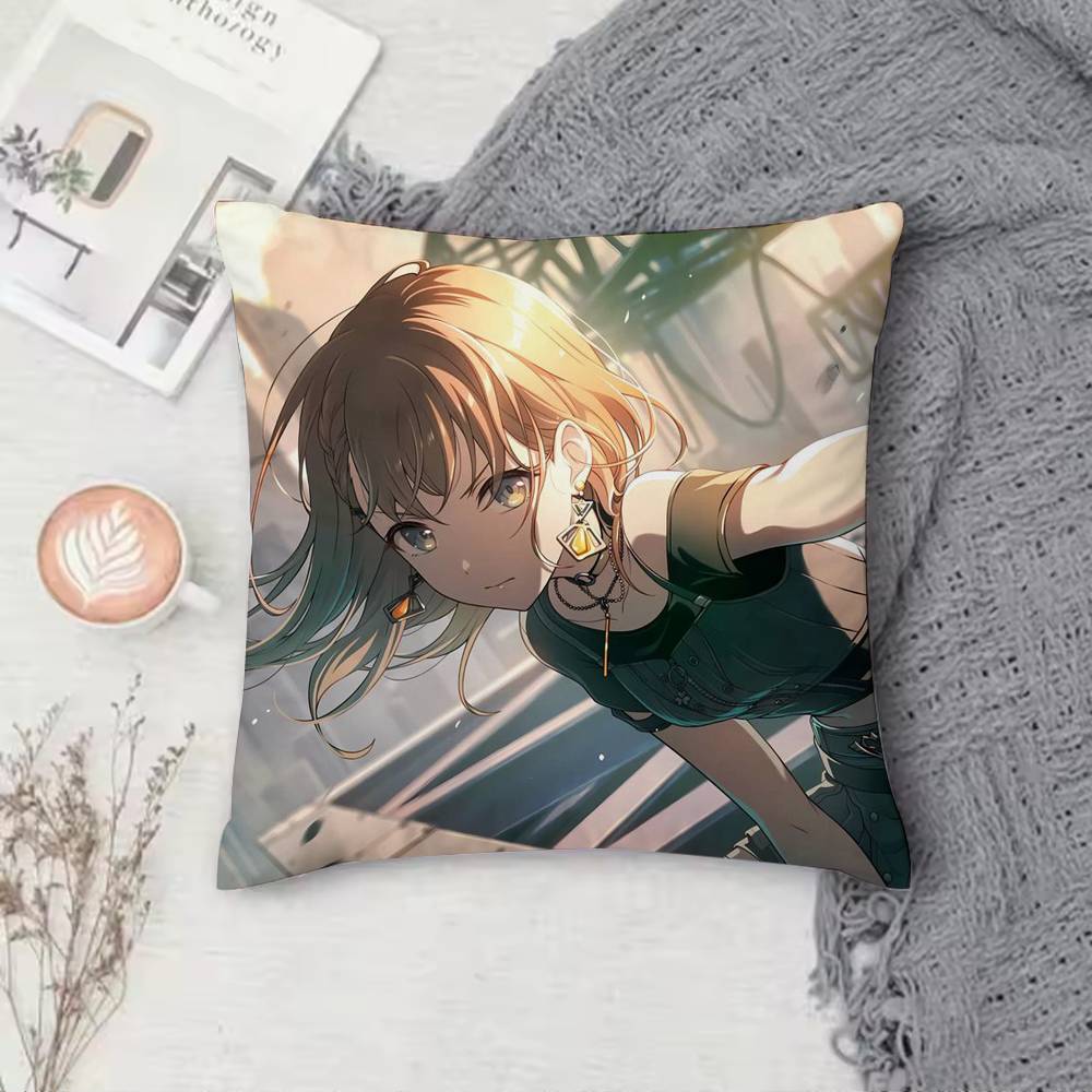 Project SEKAI Minori Hanasato Pillow Case Pattern Printed Pillowcase For Living Room Sofa Cushion Cover