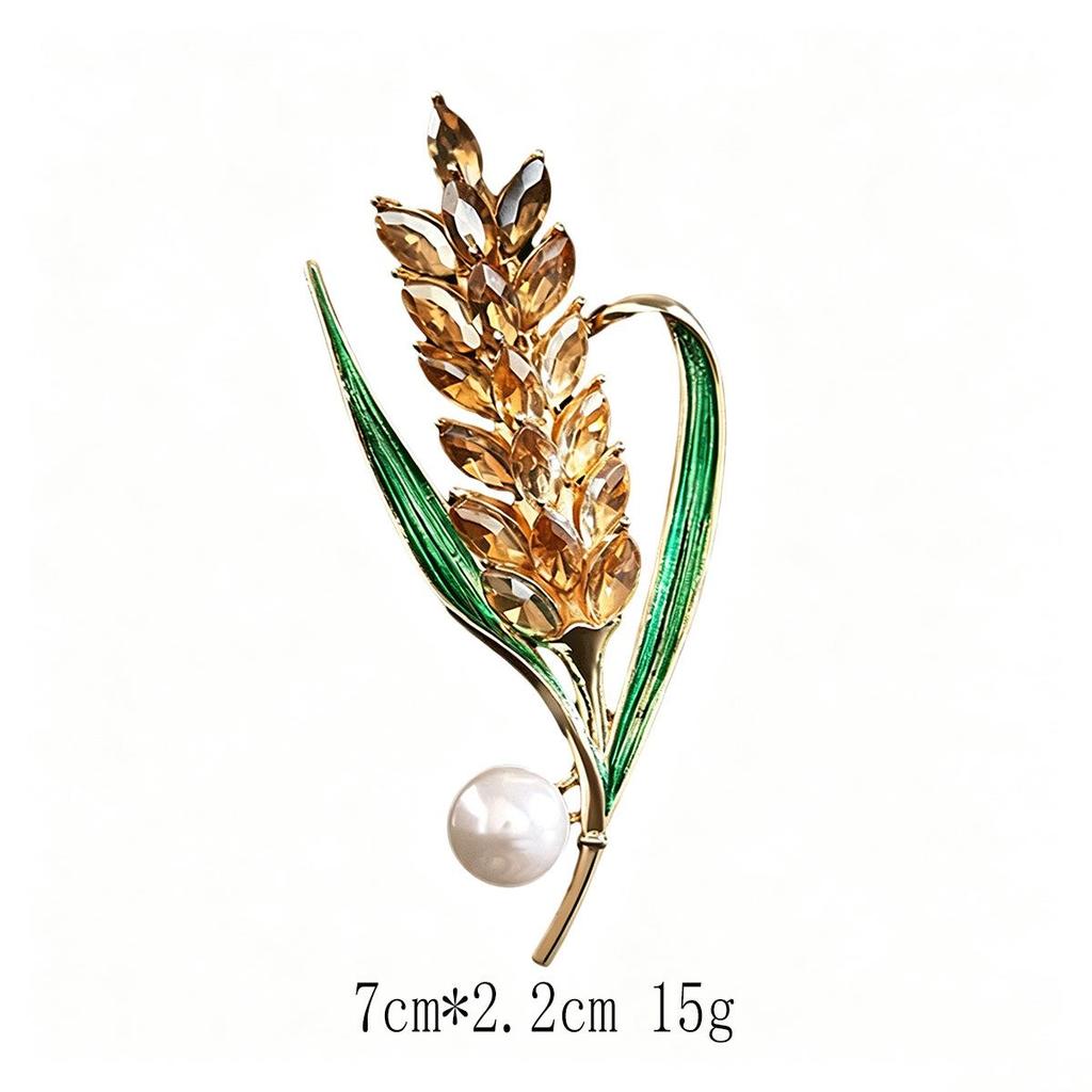Exquisite Wheat Ear Anti-Exposure Brooch - Versatile Design Pin for Light Luxury Suits